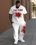 Big & Tall Graphic T-Shirt Pants Set for big men view 1