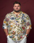 Big & Tall Geometric Long Sleeve Shirt for big men view 1