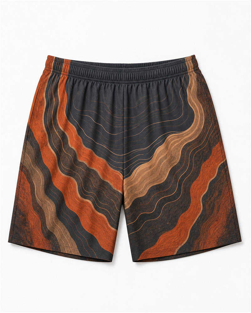 Big & Tall Graphic T-Shirt Shorts Set for big men view 3