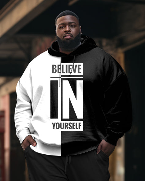 Big & Tall Streetwear Hoodie Sweatpants Set for big men view 5