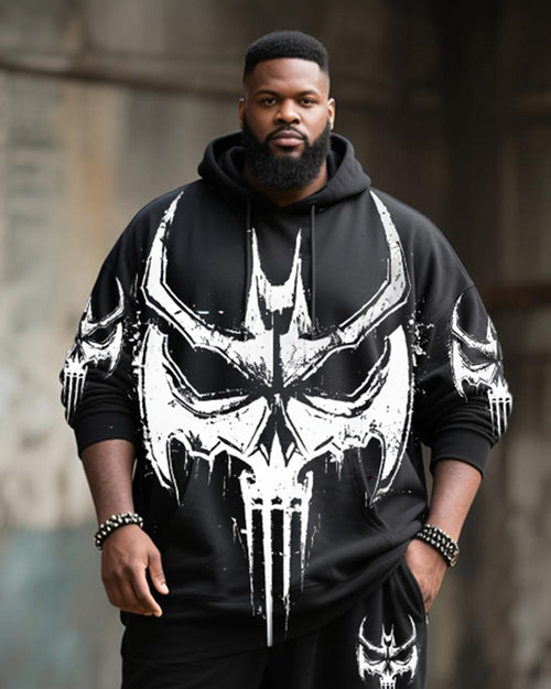 Big & Tall Graphic Streetwear Hoodie Sweatpants Set for big men view 2