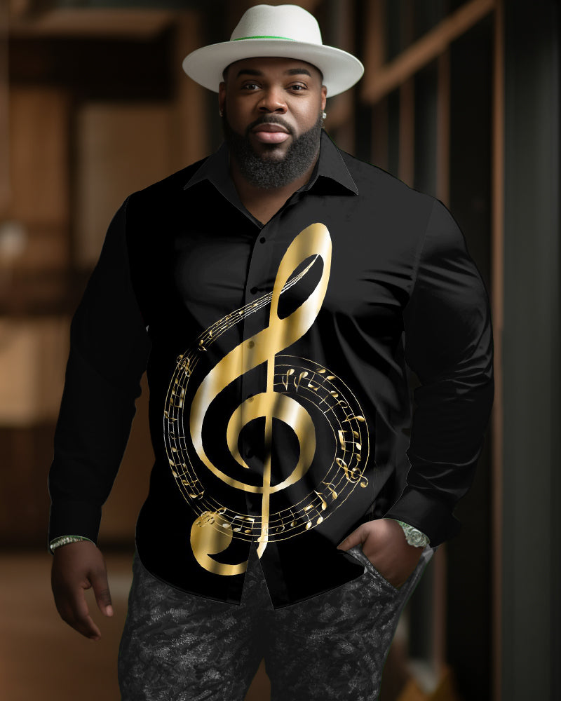 Big & Tall Streetwear Long Sleeve Shirt for big men