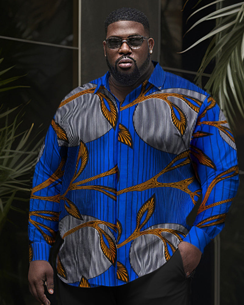 Big & Tall Geometric Two-piece Set for big men view 2