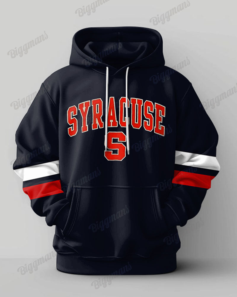 Big & Tall Colorblock Striped Hoodie Sweatpants Set for big men view 3
