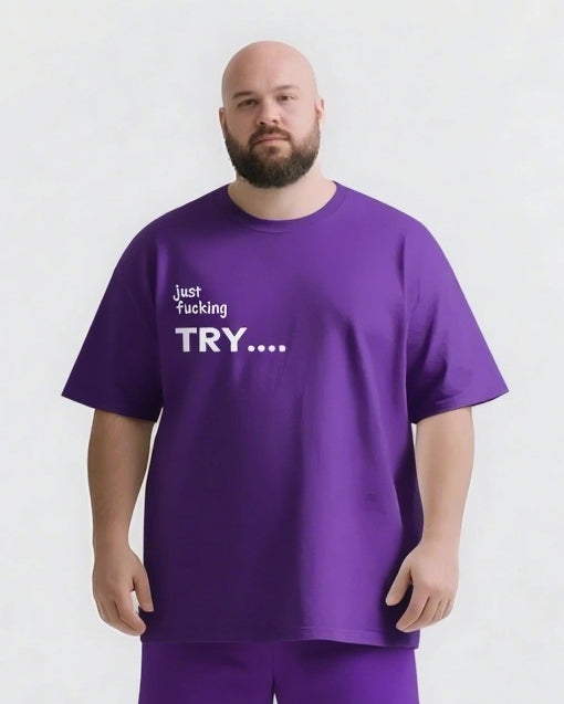 Big & Tall Graphic Streetwear Two-piece Set for big men view 7