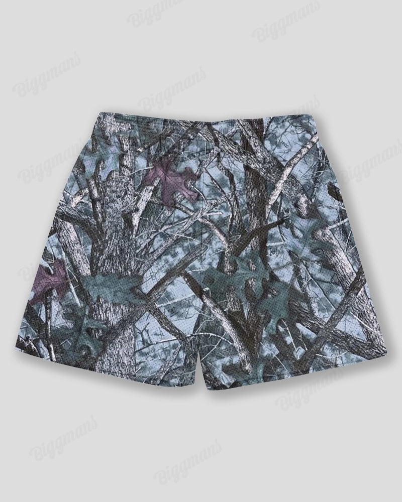Big & Tall Graphic Camouflage Athletic Shorts for big men view 2