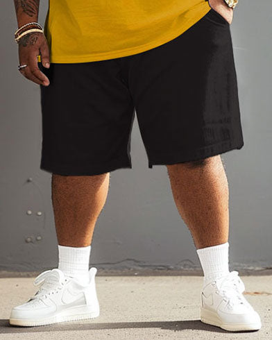 Big & Tall Colorblock Streetwear Two-piece Set for big men view 4