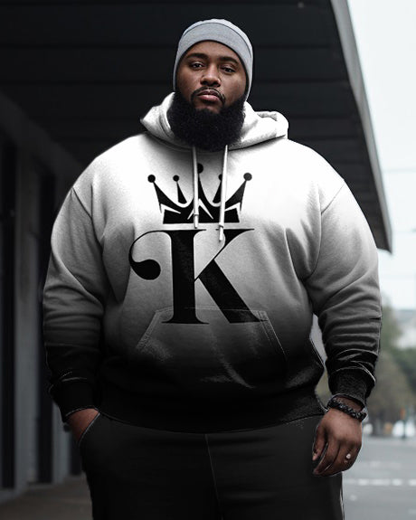 Big & Tall Gradient Hoodie Sweatpants Set for big men view 2