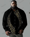Big & Tall Graphic Shirt Pants Set for big men