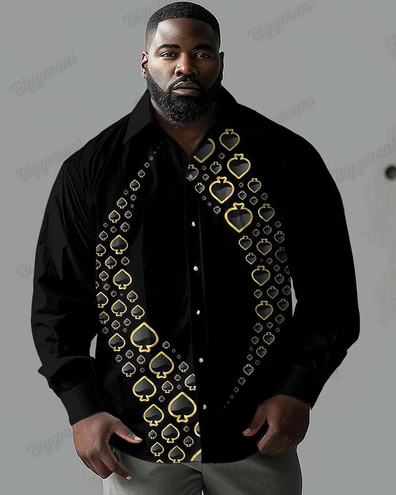 Big & Tall Graphic Shirt Pants Set for big men
