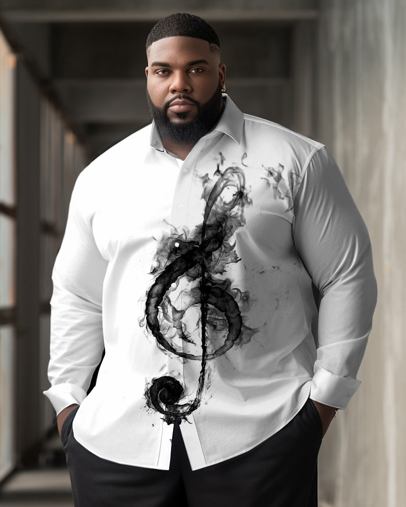 Big & Tall Graphic Splash Ink Long Sleeve Shirt for big men view 1