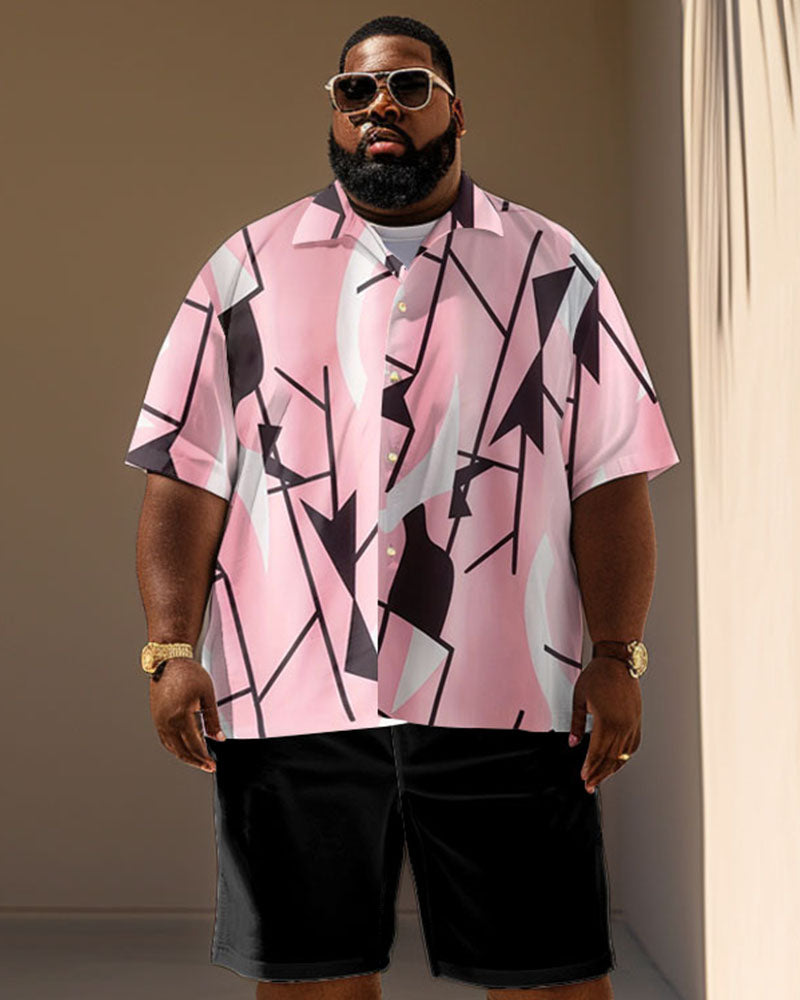 Big & Tall Geometric Graphic Jeans for big men view 1