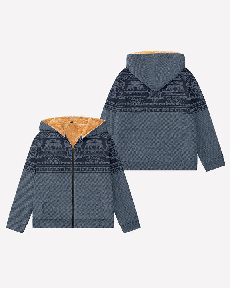 Big & Tall Western Geometric Graphic Hoodie for big men view 11