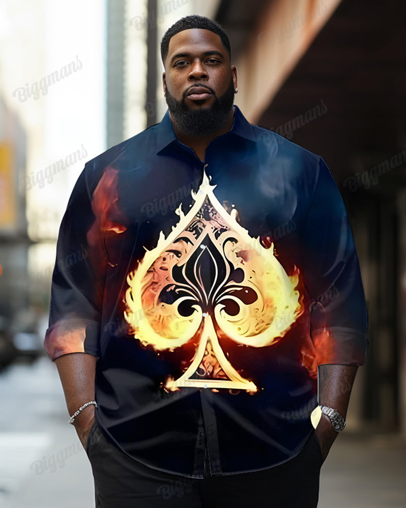 Big & Tall Graphic Long Sleeve Shirt for big men view 1