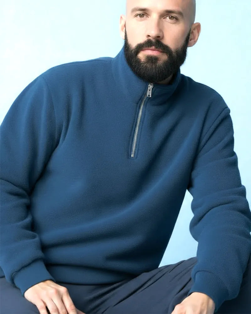 Big & Tall Blue Solid Color Polo Shirt for big men view 15