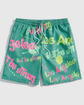 Big & Tall Graphic Streetwear Athletic Shorts for big men