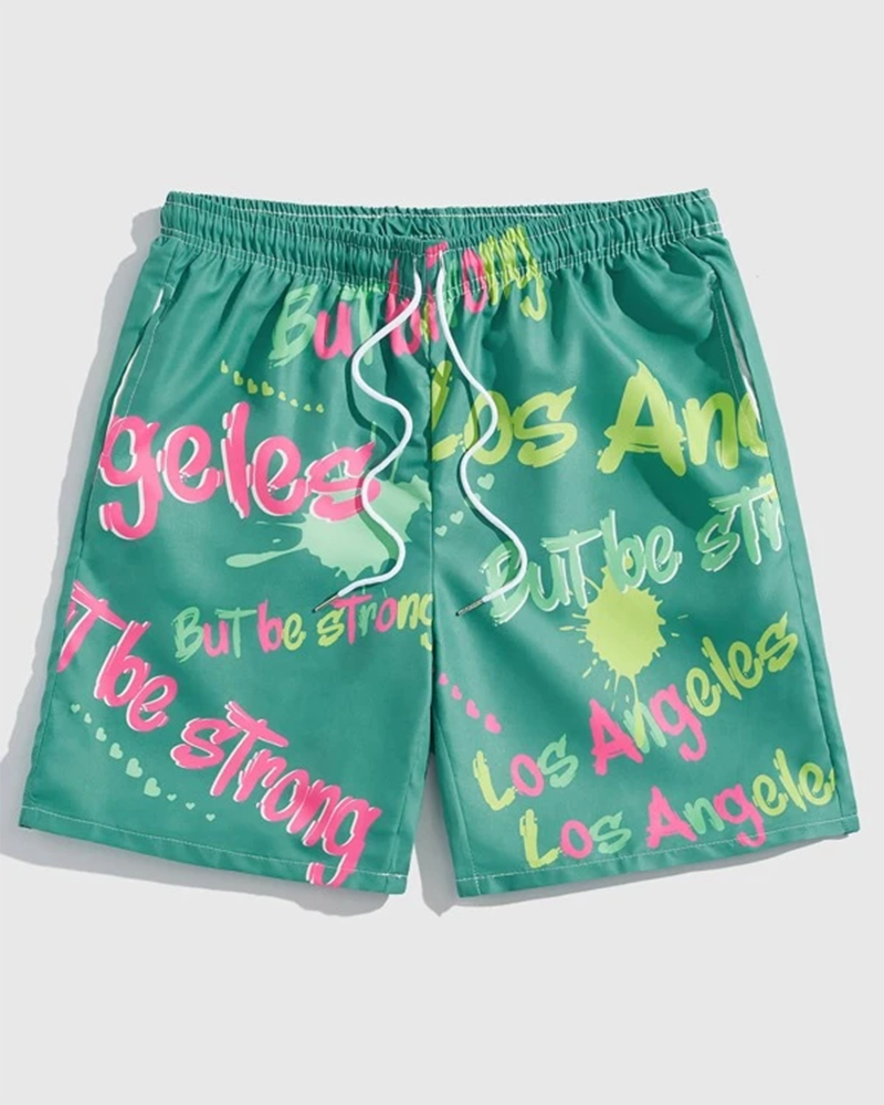 Big & Tall Graphic Streetwear Athletic Shorts for big men