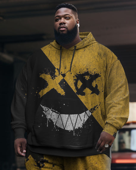 Big & Tall Colorblock Hoodie Sweatpants Set for big men view 5