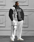 Big & Tall Graphic Hoodie Sweatpants Set for big men view 1