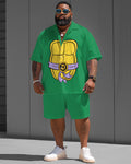 Big & Tall Graphic T-Shirt Shorts Set for big men view 1