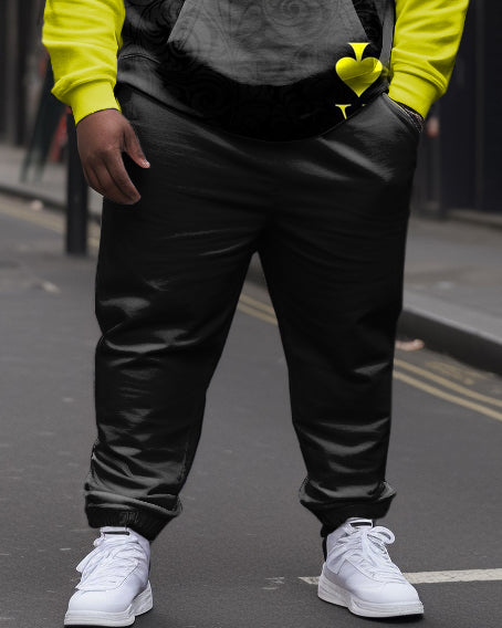 Big & Tall Colorblock Hoodie Sweatpants Set for big men view 3