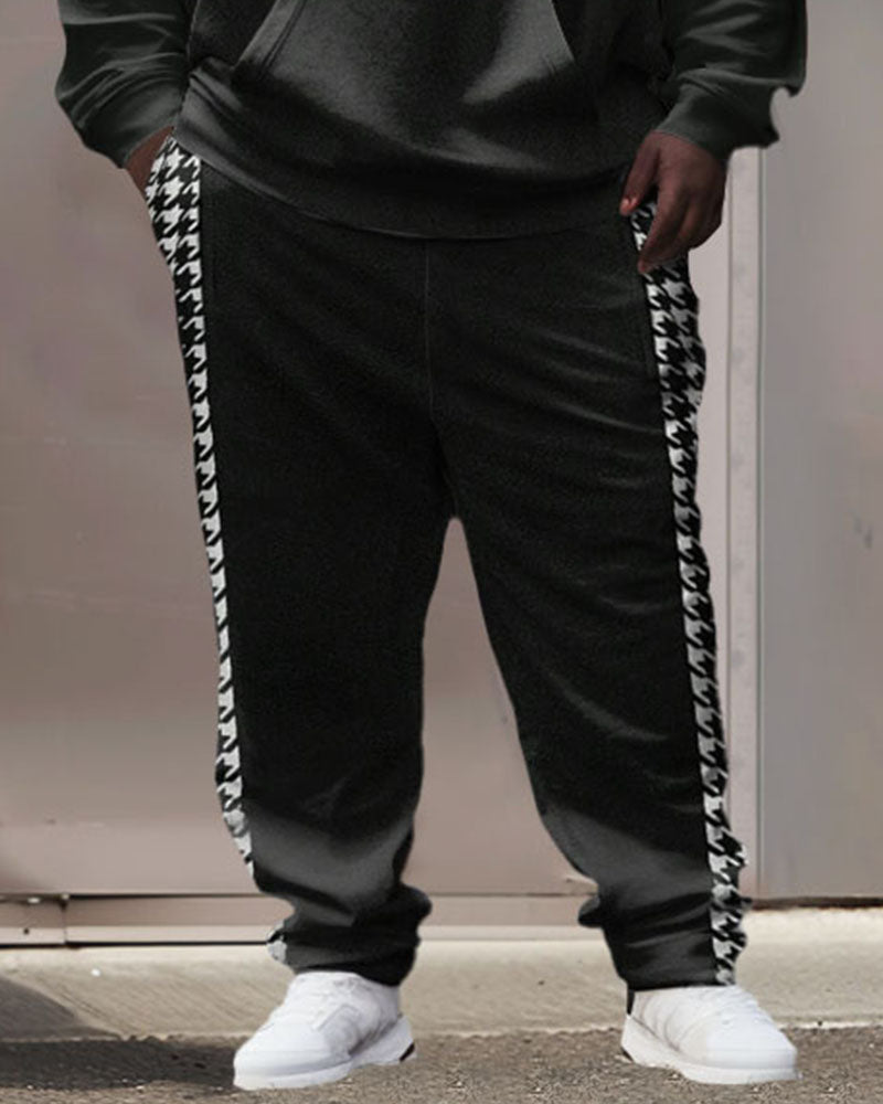 Big & Tall Colorblock Hoodie Sweatpants Set for big men view 3