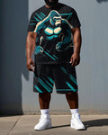 Big & Tall Striped Two-piece Set for big men view 1