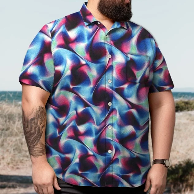 Big & Tall Hawaiian Short Sleeve Shirt for big men