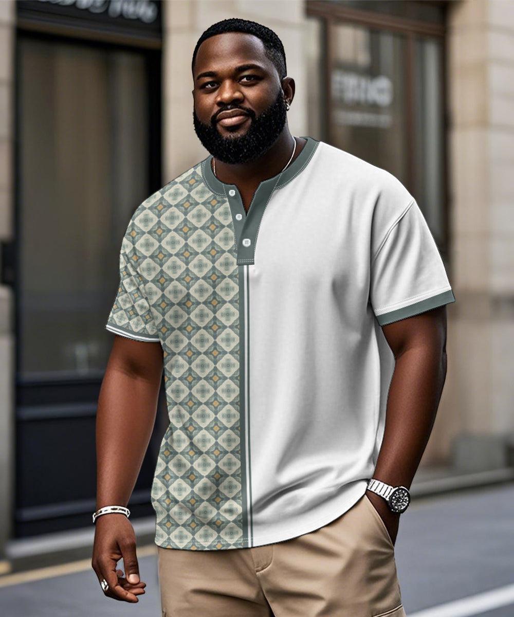 Big & Tall Green Graphic T-Shirt for big men view 1