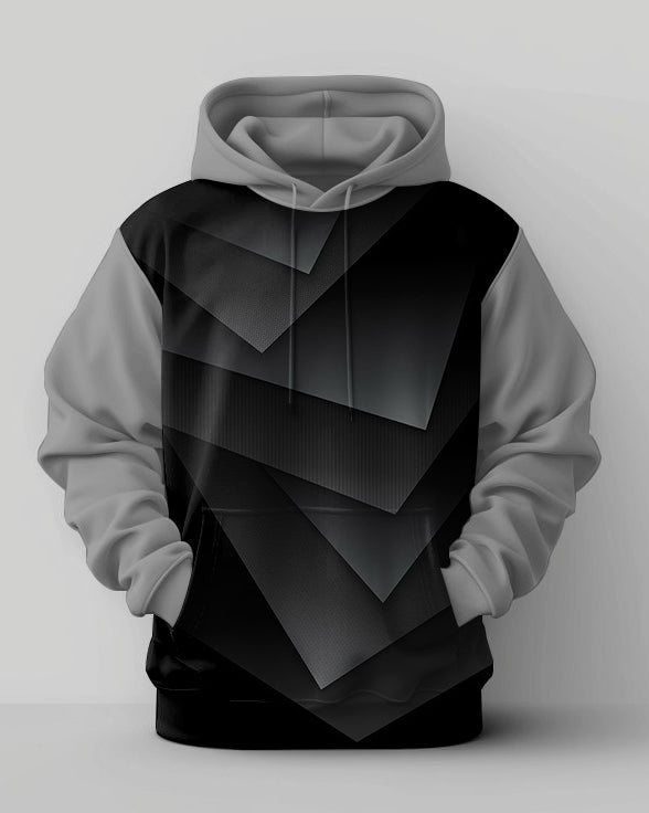 Big & Tall Geometric Hoodie Sweatpants Set for big men view 2
