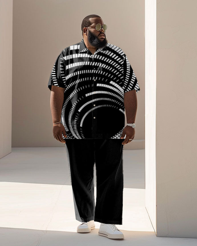 Big & Tall Geometric Graphic Business Casual Jeans for big men view 1