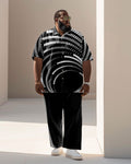 Big & Tall Geometric Graphic Business Casual Jeans for big men view 1