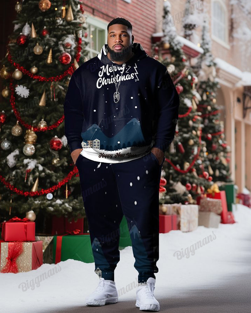 Big & Tall Graphic Hoodie Sweatpants Set for big men view 1
