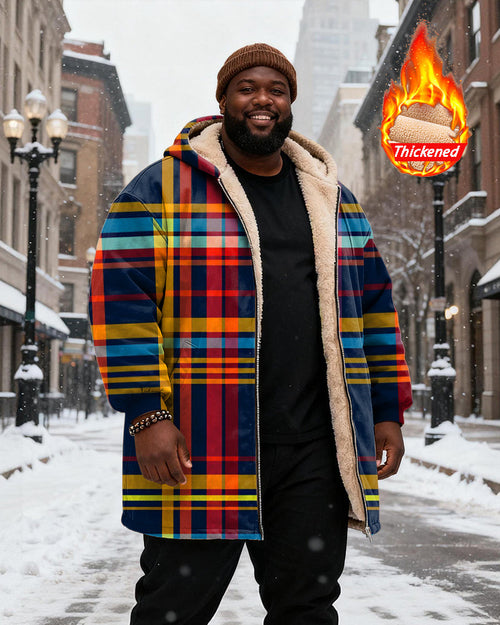 Big & Tall Plaid Hoodie for big men view 1
