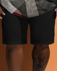 Big & Tall Geometric Graphic Jeans for big men view 3