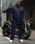 Big & Tall Graphic Floral Shirt Pants Set for big men view 1