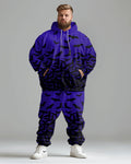 Big & Tall Gradient Graphic Hoodie Sweatpants Set for big men view 1