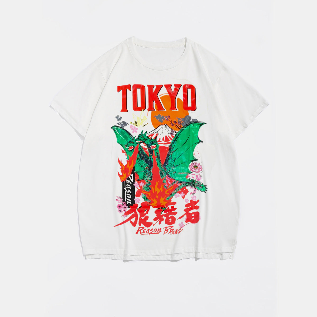 Big & Tall White Graffiti Streetwear T-Shirt for big men view 2