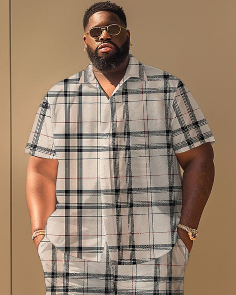 Big & Tall Khaki Graphic Jeans for big men view 3