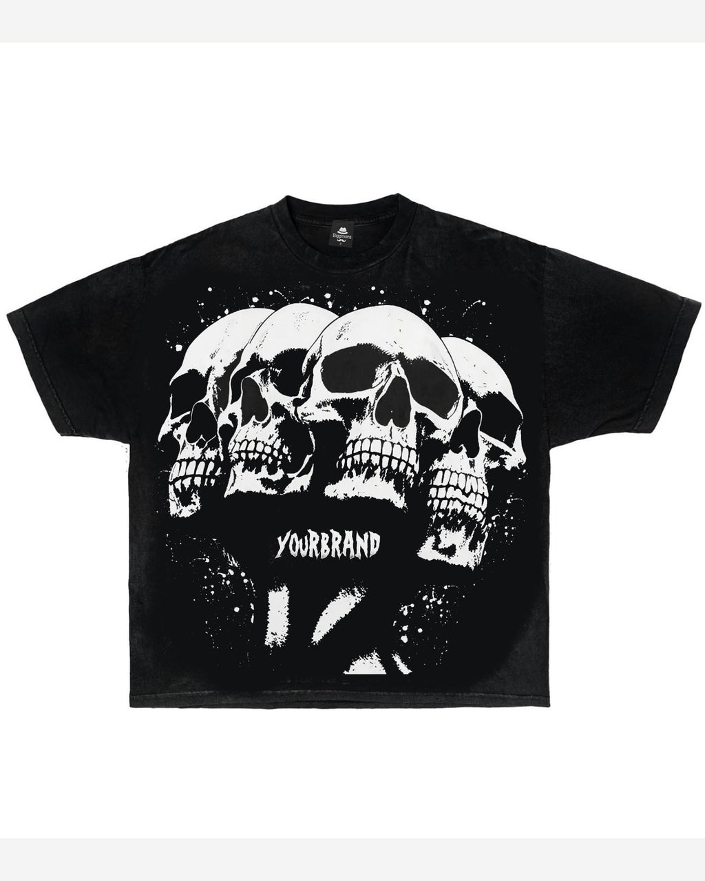 Big & Tall Streetwear Skull T-Shirt Pants Set for big men view 6