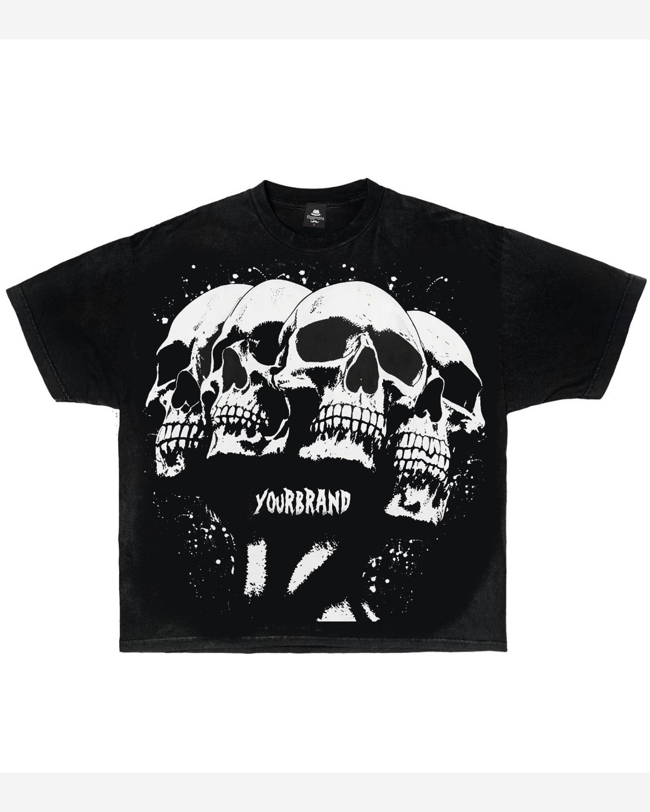 Big & Tall Streetwear Skull T-Shirt Pants Set for big men view 6