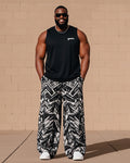 Big & Tall Floral Vest Pants Set for big men view 1