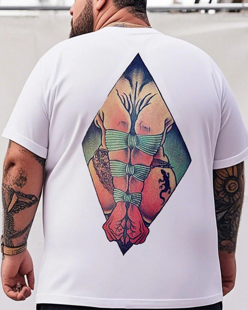 Big & Tall Graphic Streetwear T-Shirt for big men view 2