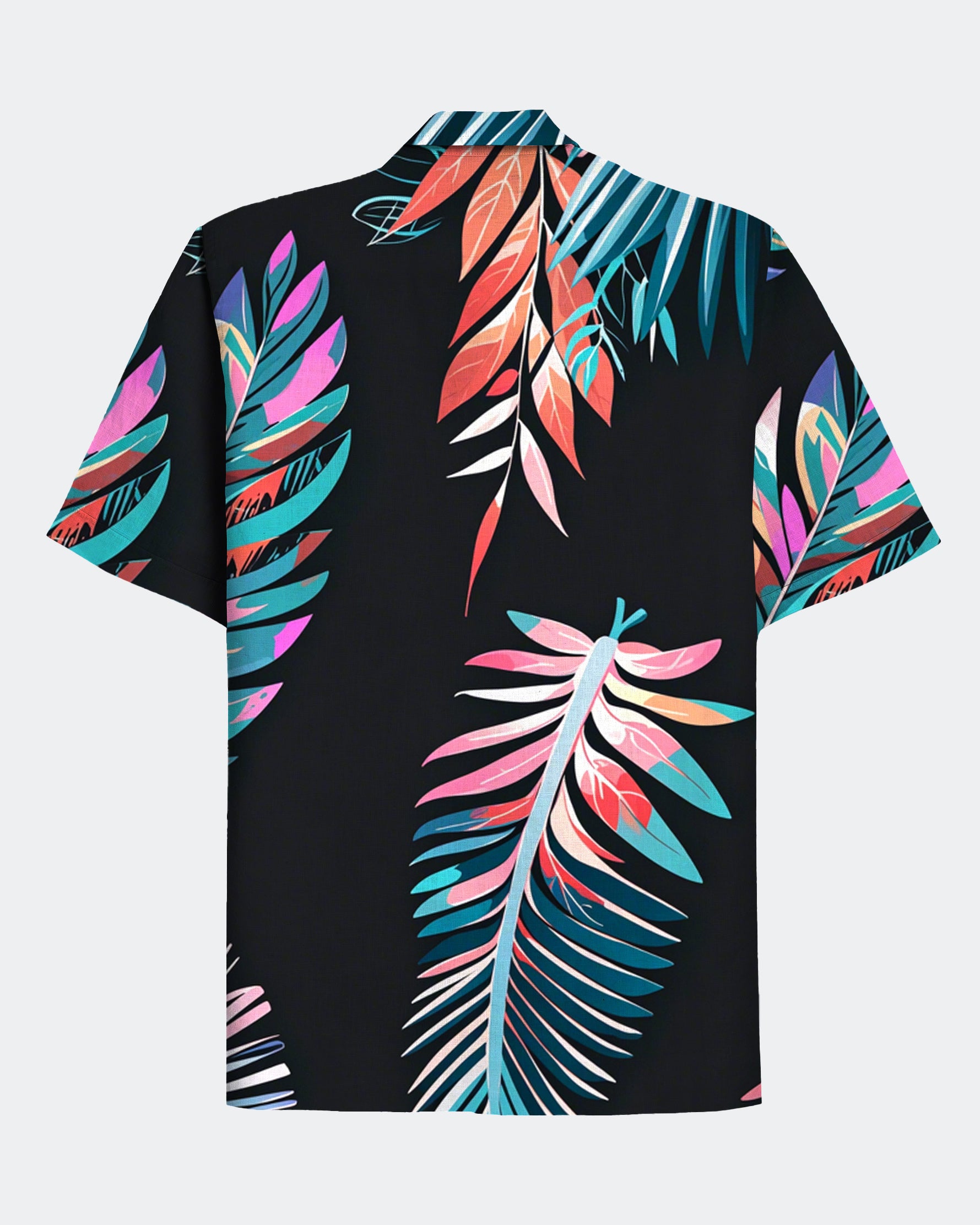 Big & Tall Tropical Graphic Short Sleeve Shirt for big men view 3
