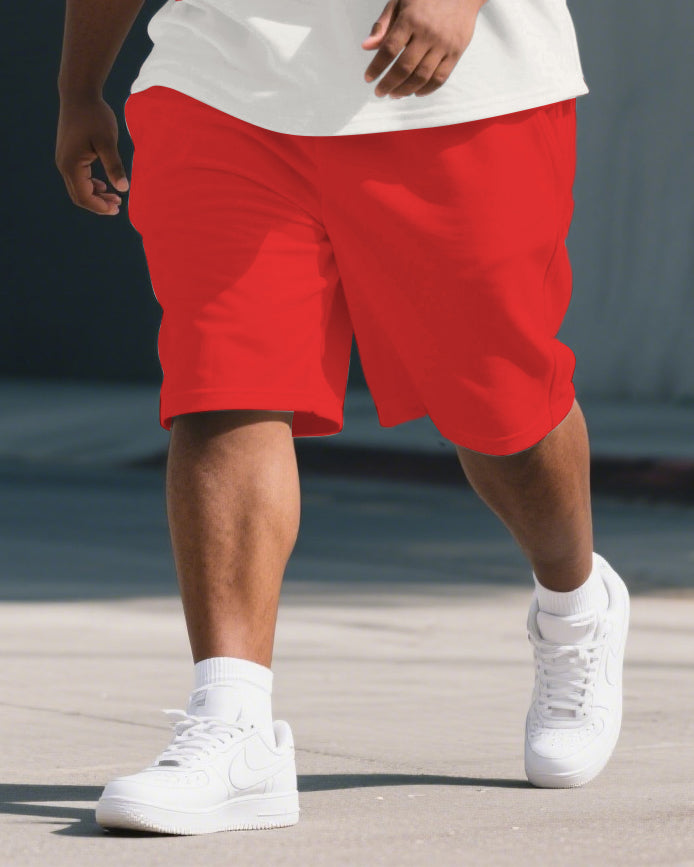 Big & Tall Juneteenth Splash Ink T-Shirt Shorts Set for big men view 3