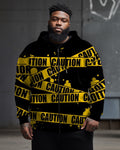 Big & Tall Black Yellow Graphic Hoodie for big men