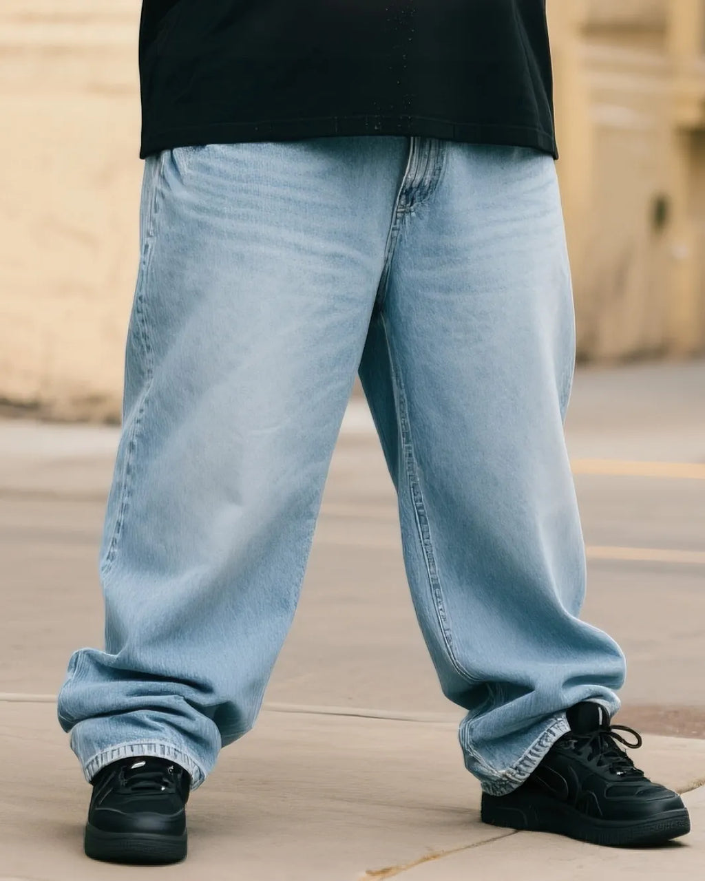 Big & Tall Denim T-Shirt Pants Set for big men view 3