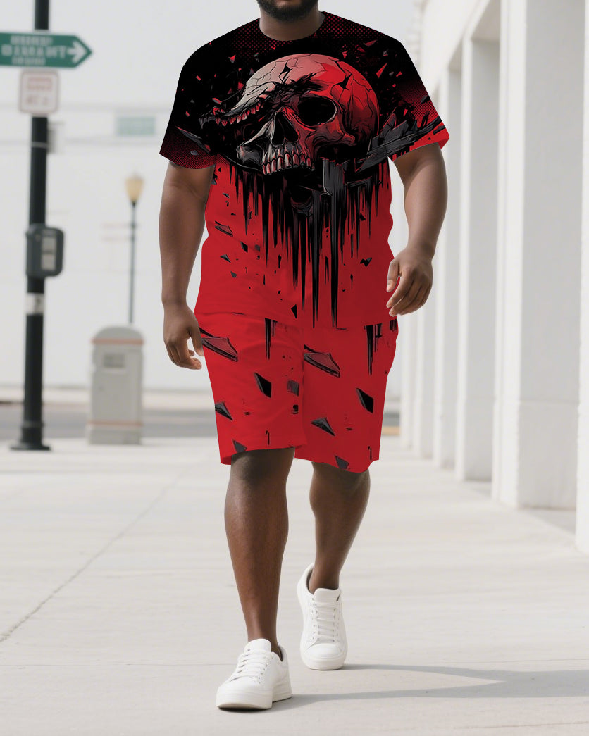 Big & Tall Skull Two-piece Set for big men view 1