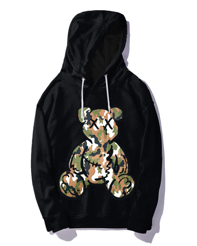 Big & Tall Graphic Camouflage Hoodie Sweatpants Set for big men view 4