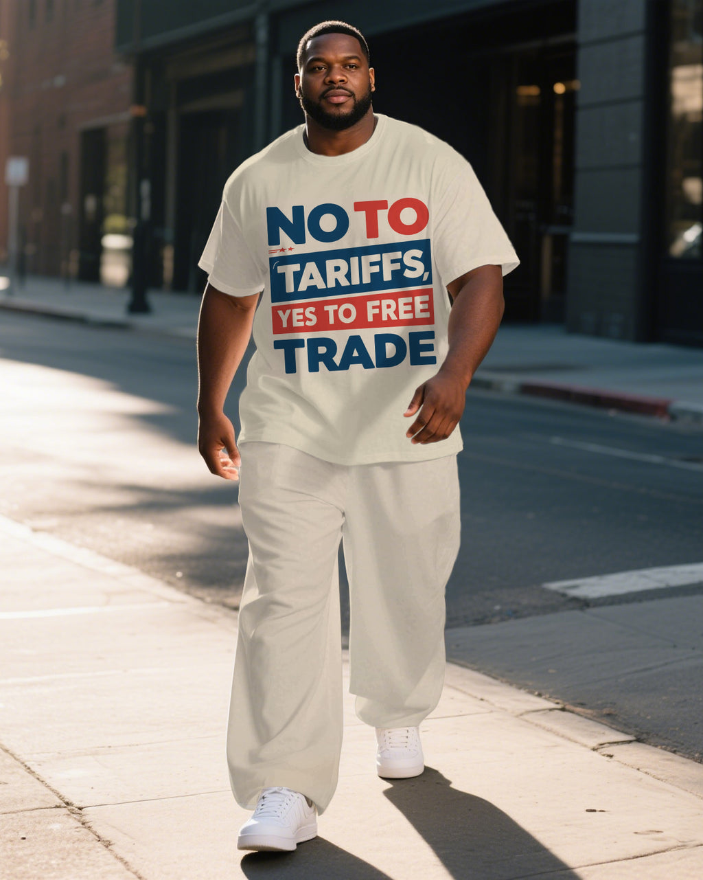 Big & Tall Graphic T-Shirt Pants Set for big men view 1